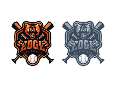 edge baseball(bear) adobeillustrator bear eksport logo logodesigns mascot