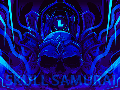 SKULL SAMURAI dark；illustrator；skull