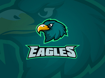 Daily logo challenge #31 adobe illustrator dailylogo. graphic design dailylogochallenge eagles flat design graphic logo logodesign logodesignchallenge sports design sports logo