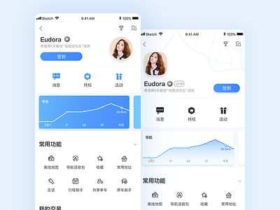 个人中心 center personal ui ，app， ，iphone