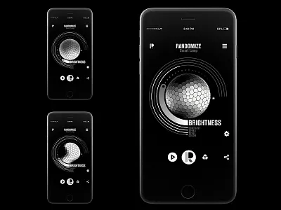 Randomize App Design - Brightness setting app app design branding icon icons ion lucin logo logo design motion motion design motion graphics ui