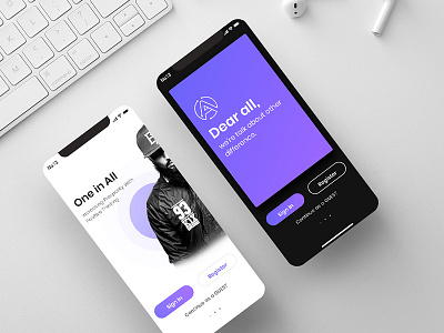 ACA Black White aca black design ios iphonex kit mobile template ui white