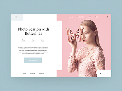 Photo Studio dope fashion photo ui ux web webdesign