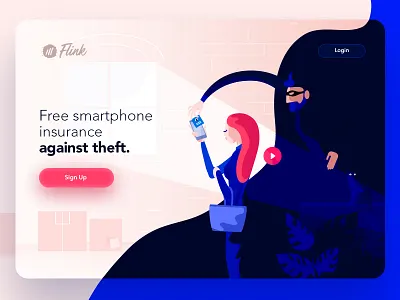 Free smartphone insurance illustration insurance theft ui ux