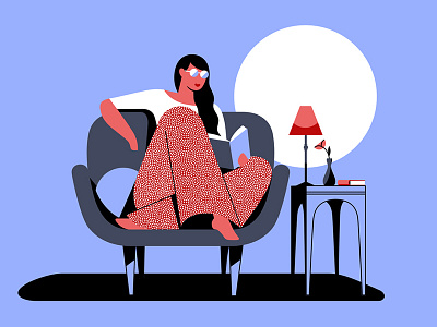 Lazy Sunday 100days animation characterdesign doodle illustration illustrator lady photoshop the100dayproject vectorart vectors