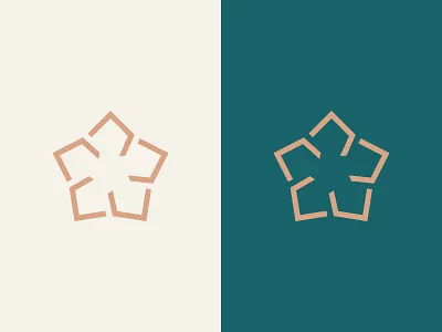 Hors-cadre – Logo exploration branding exploration flower geometric identity logo minimal natural pentagon space