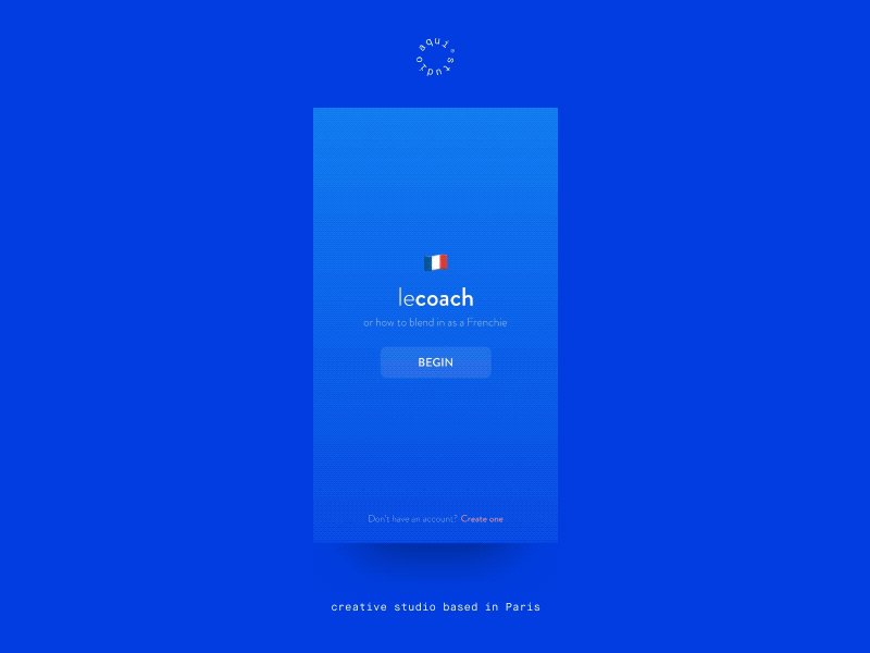 Le Coach · UI/UX app coach culture experiment faux pas france frenchie graphic design quiz ui ux webdesign