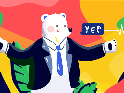 Yep bear illustration polar bear