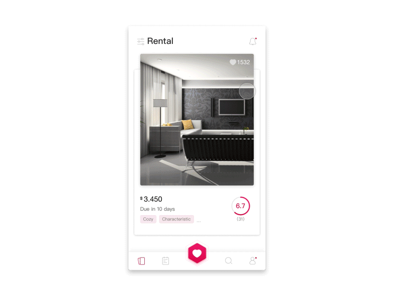 House rental app concept house rental app，ui