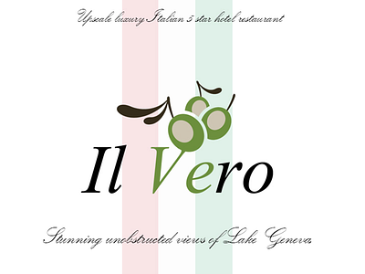 Il vero Italian Restaurant custom food illustration italian olive restaurant