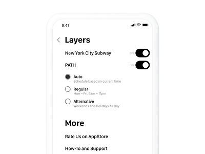 Settings form ios iphone iphone x list settings switch toggle typography