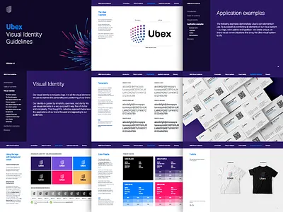 Ubex Brand Guide advertising block chain brand brand guide brand identity logo monogram u ubex