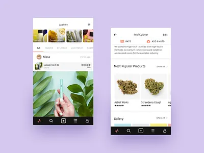 Doja App app application cannabis case study interaction ios marijuana pastel ui ux