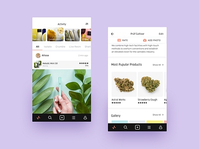 Doja App app application cannabis case study interaction ios marijuana pastel ui ux