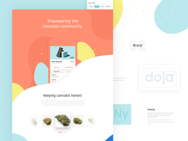 Doja iOS App Case Study app application cannabis case study interaction ios marijuana pastel ui ux