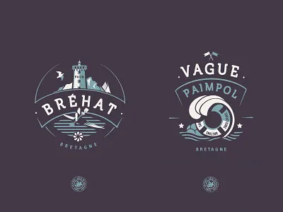 Brittany travel souvenir blazonry brittany france illustration sea