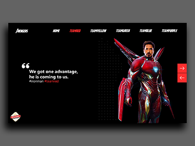 Infinity War Webpage with Quotes movie quote ui vietnam web website