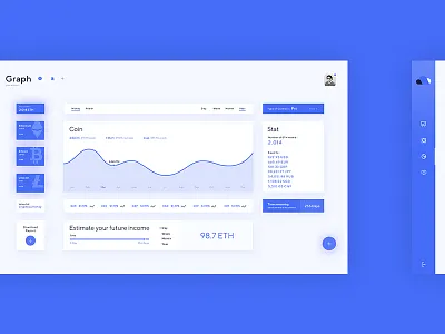 Wajets - Graph bitcoin cloud crypto currency dashboard design ehtereum estimate flat graph ico mining