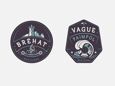 Brittany patch blazonry brittany france illustration sea