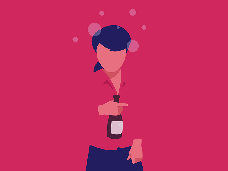 Woozy animation beer dribbble drunk woman