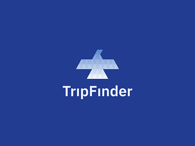 TripFinder app bird booking branding geometric icon ios logo t travel ui ux