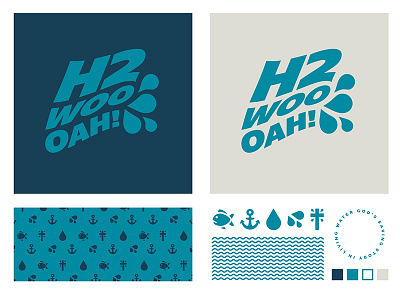 H2woooah alt branding church h20 logo typography vbs warp water woooah