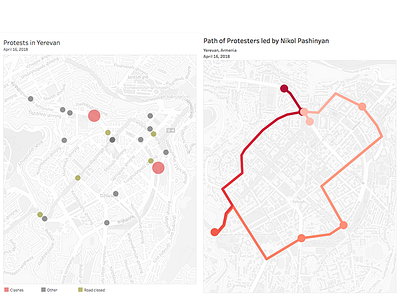 Breaking visualizations in Tableau about today's protests armenia tableau մերժիրսերժին