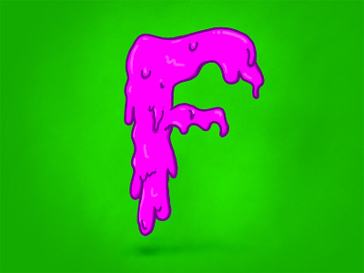 F 36 days of type drip f floating goo illustration