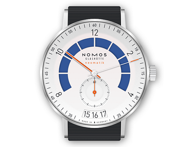 Nomos Glashutte Autobahn Sportgrau Watch Illustration autobahn glashuette icon illustration nomos sketch sketchapp vector watch