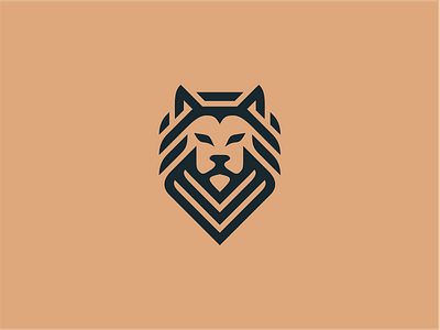 Lion animal clean creative elegant lion simple strong