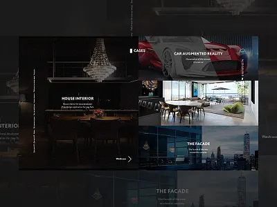 Screen for AR comp design landing page ui ux web