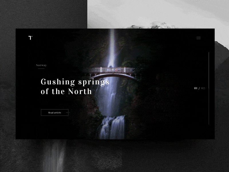 Traveling the untravelled | Rebound adventure dark desktop gloomy journey mountain radiodesign rebound ridge transition waterfall web