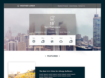 Weather Lorem lander ui weather website
