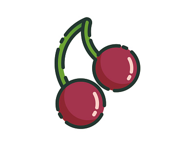 Adobe Creative Challenge - Day 5 adobe cherries dailycreativechallenge fruit icon illustration illustrator mood vector