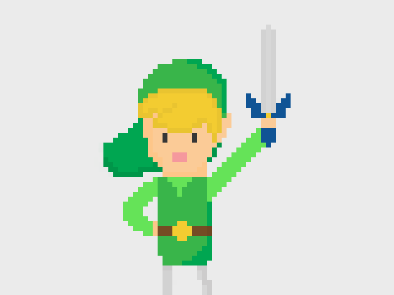 Throwback: Link 8bit animation art gif link motion orcina of time pixel zelda