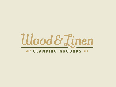 Wood & Linen Logo - Final buffalo ny camp camping geometric glamping outdoors tree wny woods