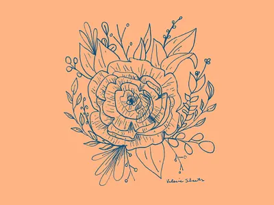Floral Linework botany branding design draw floral floral illustration hand drawn illustrate illustration stationery