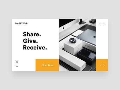 Gift Wish app design gift landing page product simple ui visual web website wish