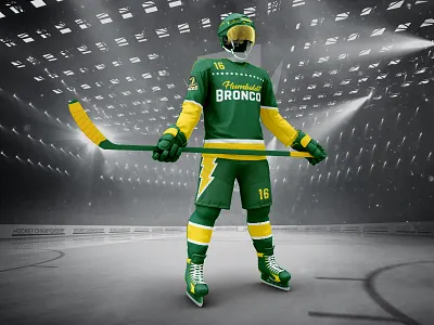 Humboldt Broncos Home Jersey broncos hockey humboldt logo stars