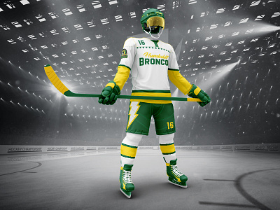 Humboldt Broncos Away Jersey broncos hockey humboldt logo stars