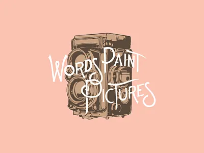 Words Paint Pictures branding hand drawn illustration logo typography vintage