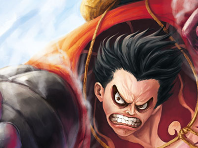 Luffy Gear 4 anime art digital drawing fanart fantasy illustration luffy manga onepiece photoshop pirate