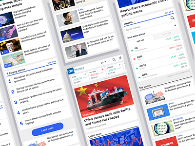 CNN Money cnn design market module ui ux