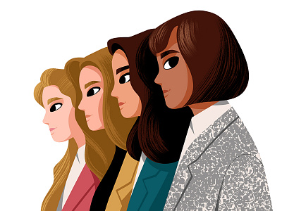 The Aces 100days character characterdesign illustration illustrator ladies portraits the100dayproject theaces vectorart vectors women