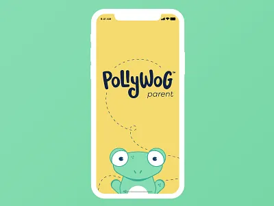 Pollywog App app childcare concept daycare digital illustration mobile parent pollywog typography