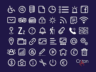 Icon Set app cms graphic design icon iconography icons mobile ui user interface