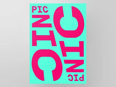 Poster PICNIC graphic poster print typography
