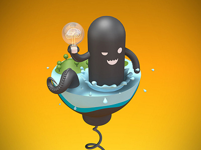 Brand development for www.carboncreative.net 3d c4d c4d art cgi character character design cinema 4d illustration robot