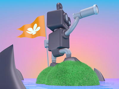 Brand development for www.carboncreative.net 3d c4d c4d art cgi character character design cinema 4d illustration robot
