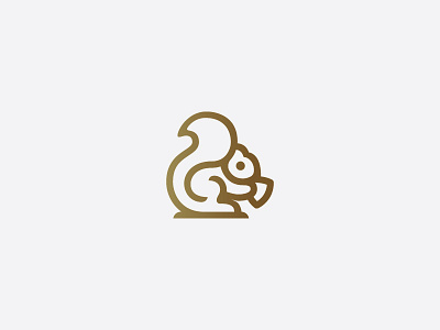 Squirrel animal bold elegant fun line lined lines logo logos modern squirrel